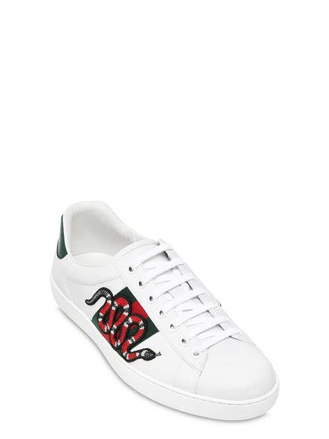 gucci velcro white|Gucci embroidered sneakers.